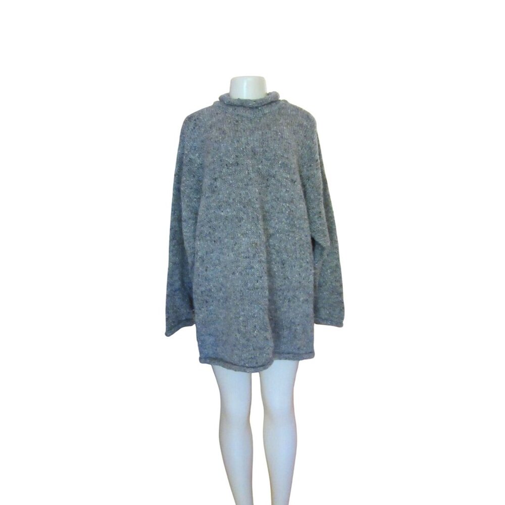 Glendalough Woollen Mills Ireland Wool Gray Tunic Style Sweater XXL